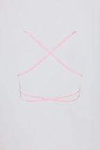 Chic Super Sculpt Seamless Backless Sports Bra in Powder Pink