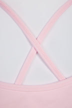 Chic Super Sculpt Seamless Backless Sports Bra in Powder Pink