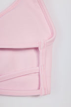 Chic Super Sculpt Seamless Backless Sports Bra in Powder Pink