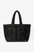 Chic Waterproof Puffer Tote Bag in Black