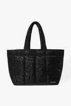 Chic Waterproof Puffer Tote Bag in Black