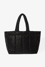 Chic Waterproof Puffer Tote Bag in Black