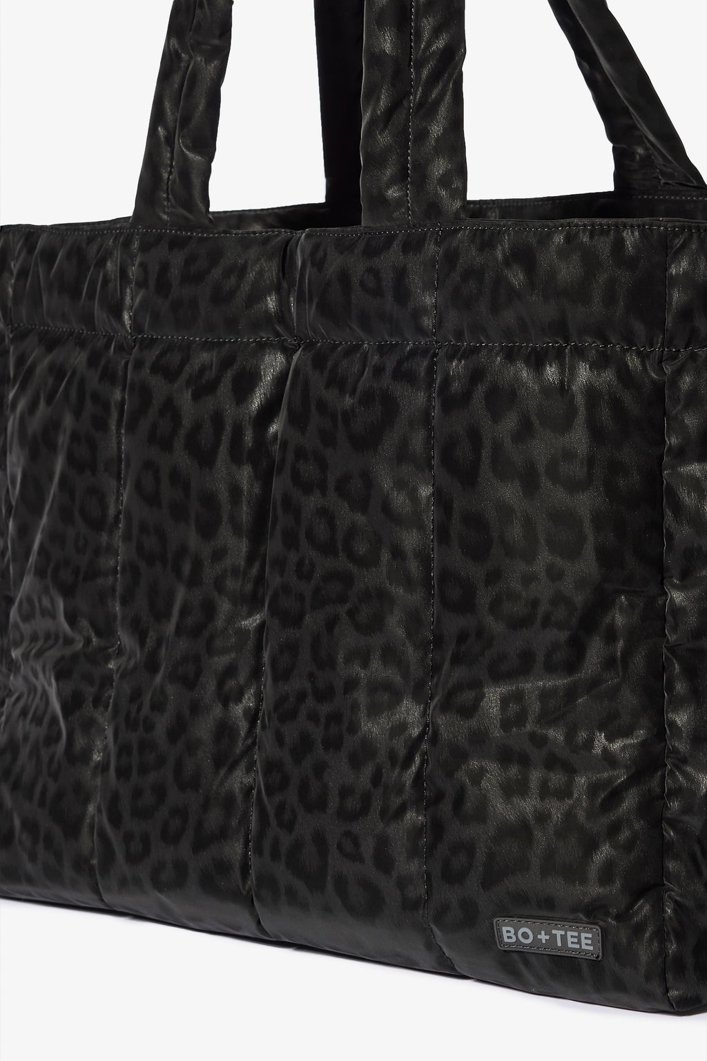 Chic Waterproof Puffer Tote Bag in Black