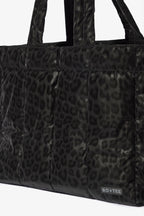 Chic Waterproof Puffer Tote Bag in Black