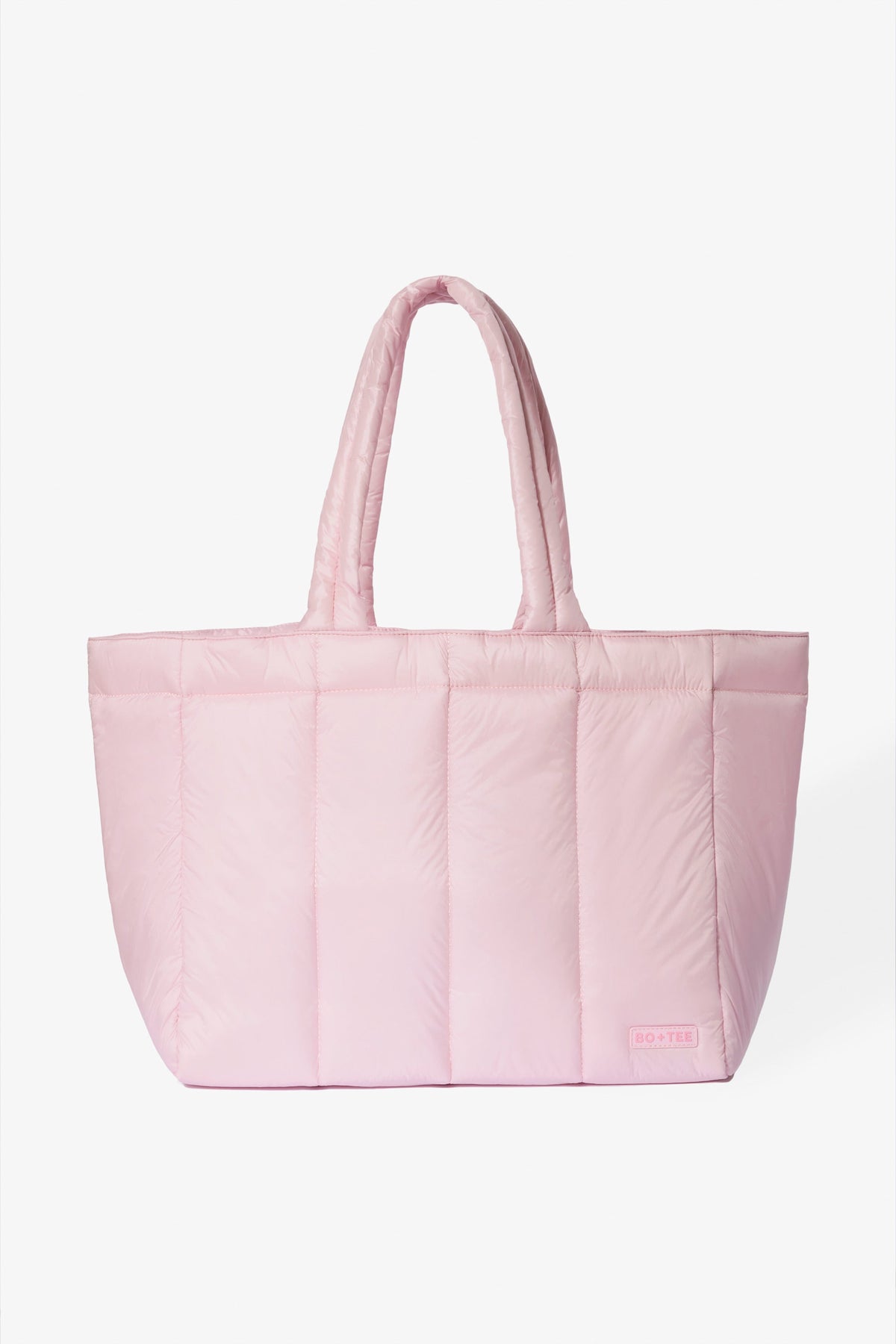 Chic Waterproof Puffer Tote Bag in Powder Pink