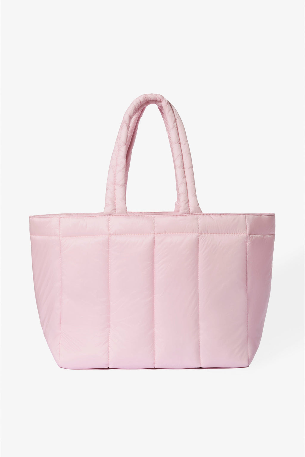 Chic Waterproof Puffer Tote Bag in Powder Pink