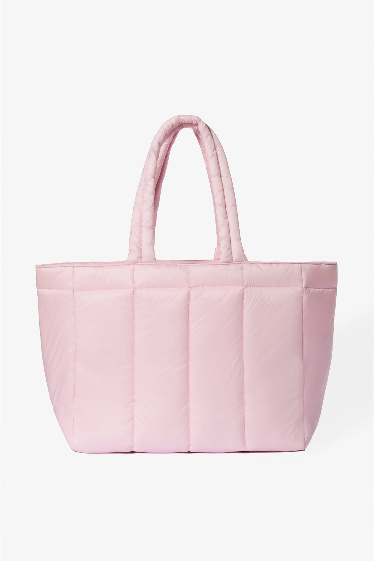 Chic Waterproof Puffer Tote Bag in Powder Pink