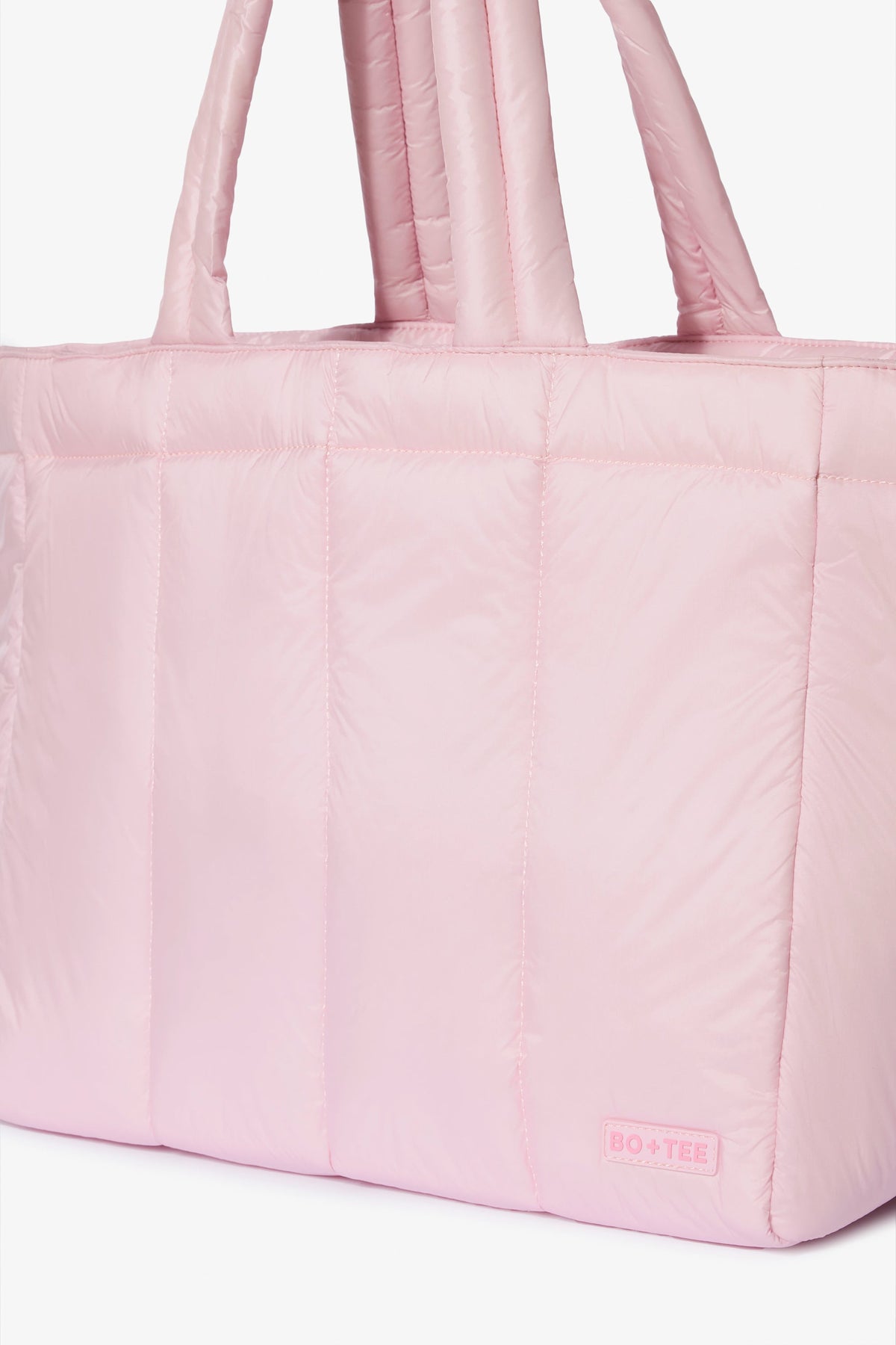 Chic Waterproof Puffer Tote Bag in Powder Pink