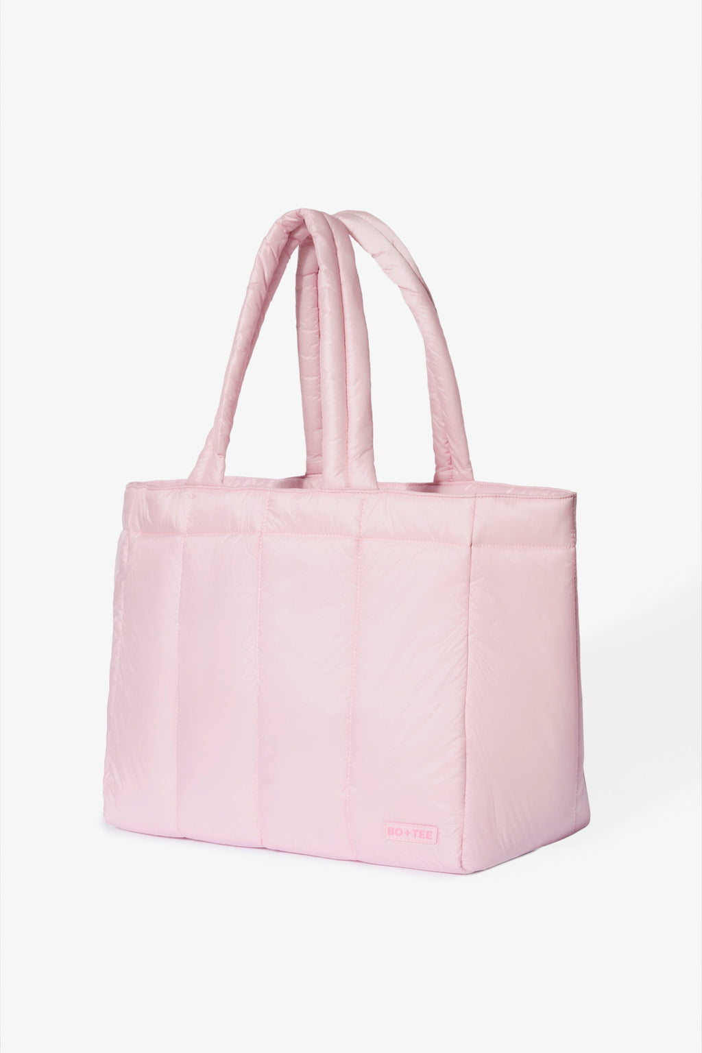 Chic Waterproof Puffer Tote Bag in Powder Pink