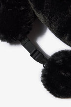 Chic Faux-Fur Trapper Hat in Black