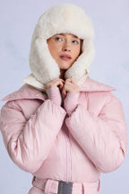 Chic Faux-Fur Trapper Hat in Ice
