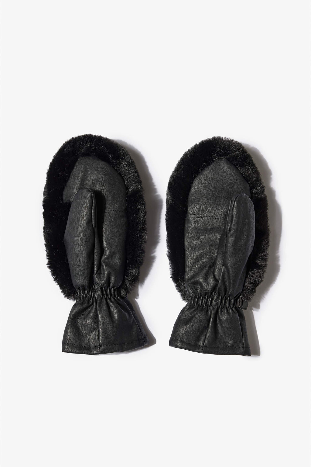 Chic Faux-Fur Gloves in Black