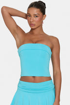 Chic ButterCloud Tube Top in Aqua