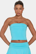 Chic ButterCloud Tube Top in Aqua