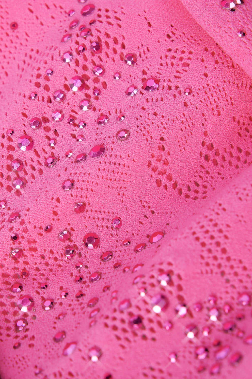 Chic Embellished Cut-Out Unitard in Bubblegum Pink