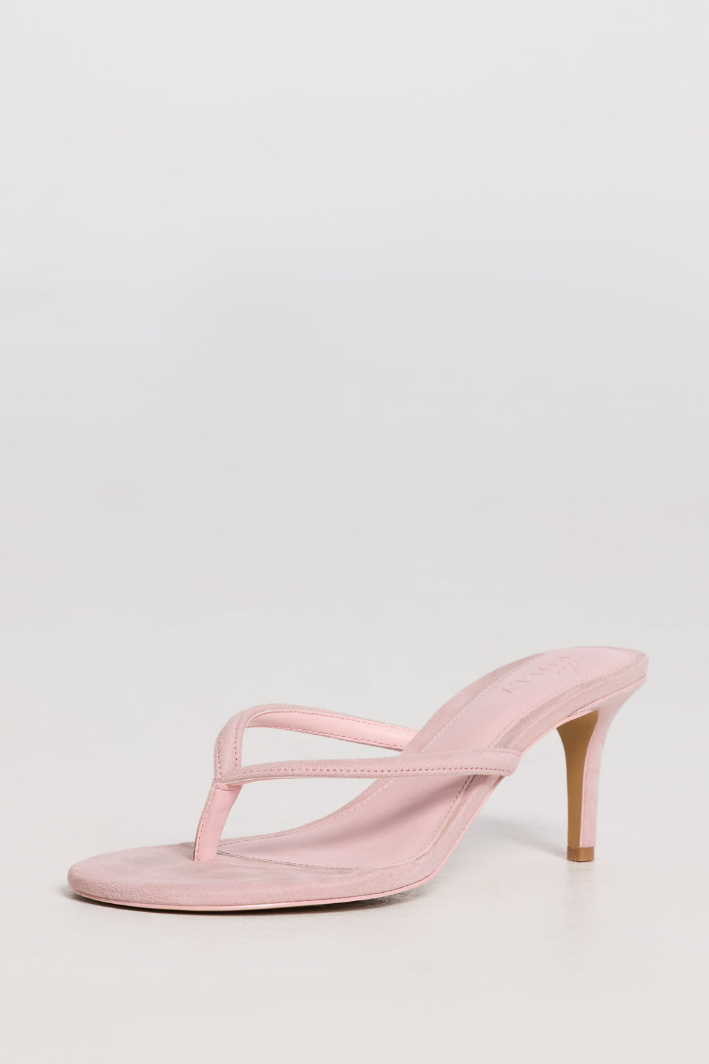 Chic Heeled Thong Sandals in Pink