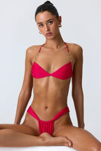 Chic Cheeky Bikini Bottoms in Raspberry Pink