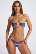 Chic Micro Cheeky Bikini Bottoms in Multi Print