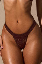 Chic Cheeky Bikini Bottoms in Espresso Brown