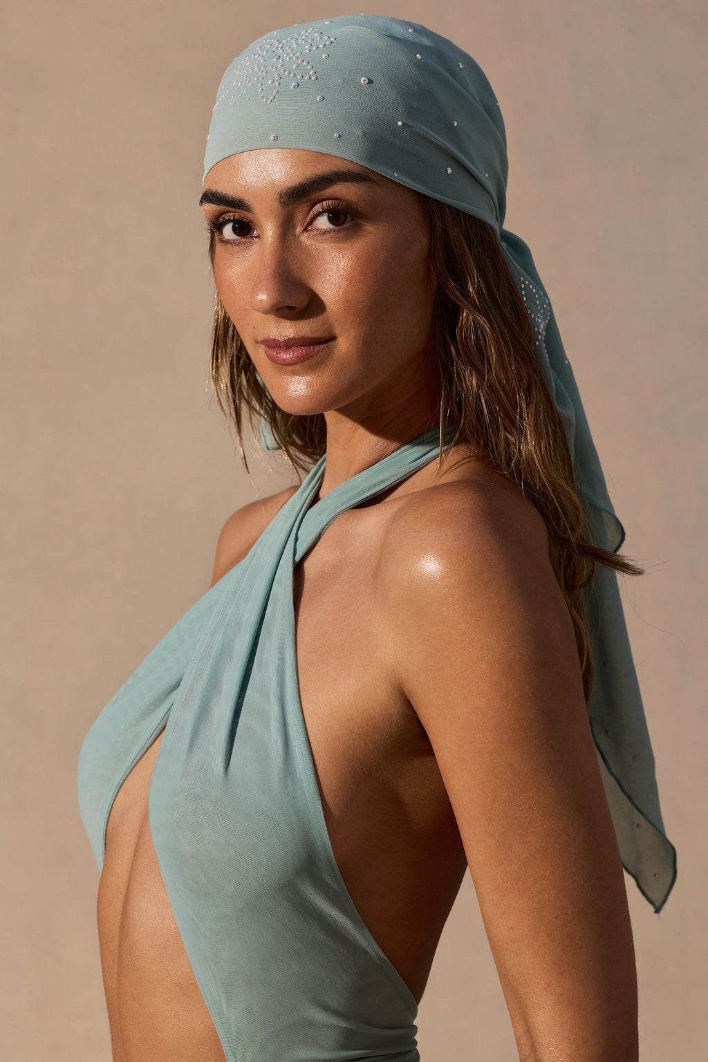 Chic Headscarf in Seafoam Green
