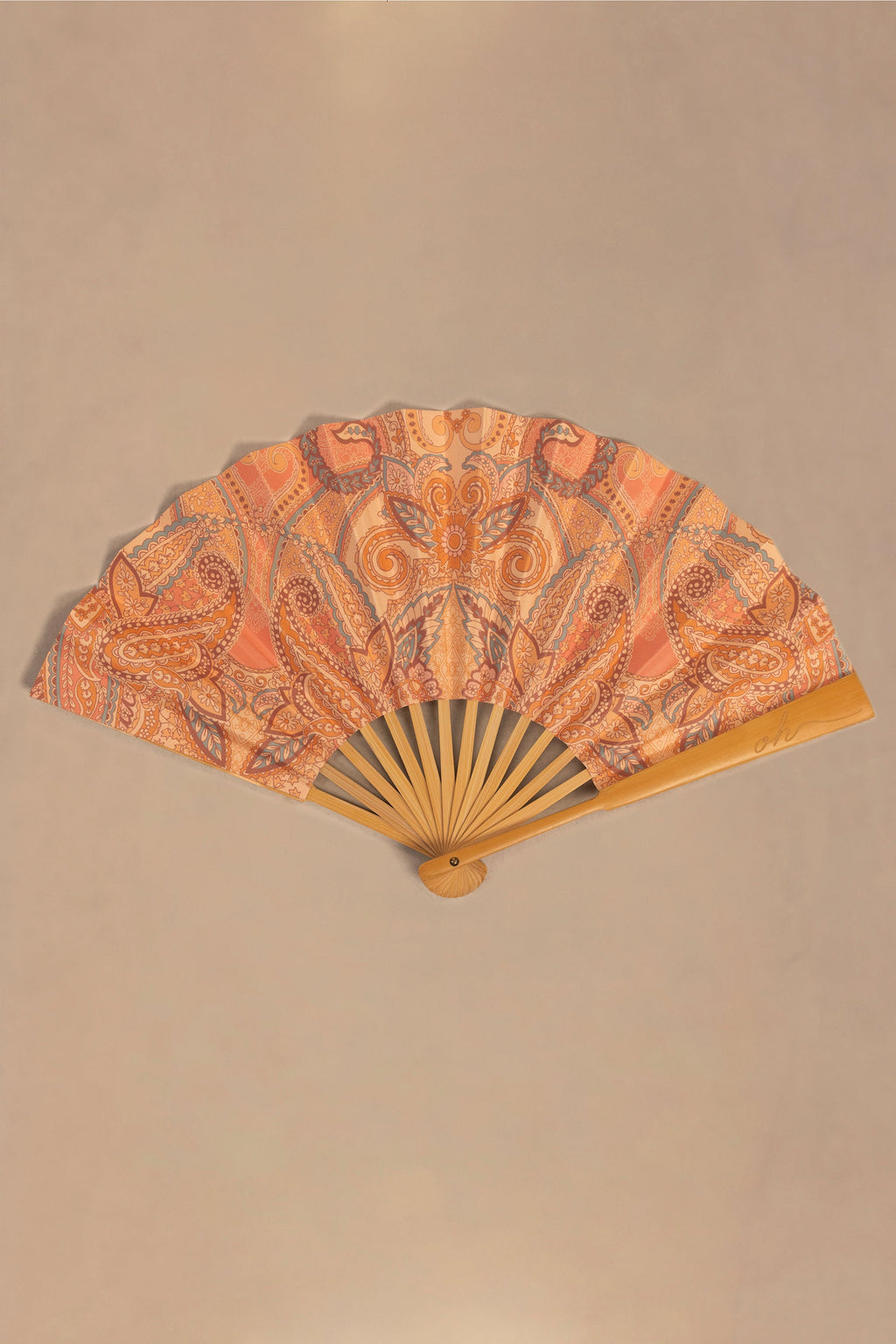 Chic Folding Hand Fan in Paisley Print