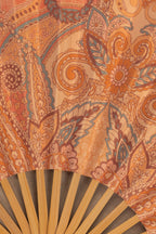 Chic Folding Hand Fan in Paisley Print