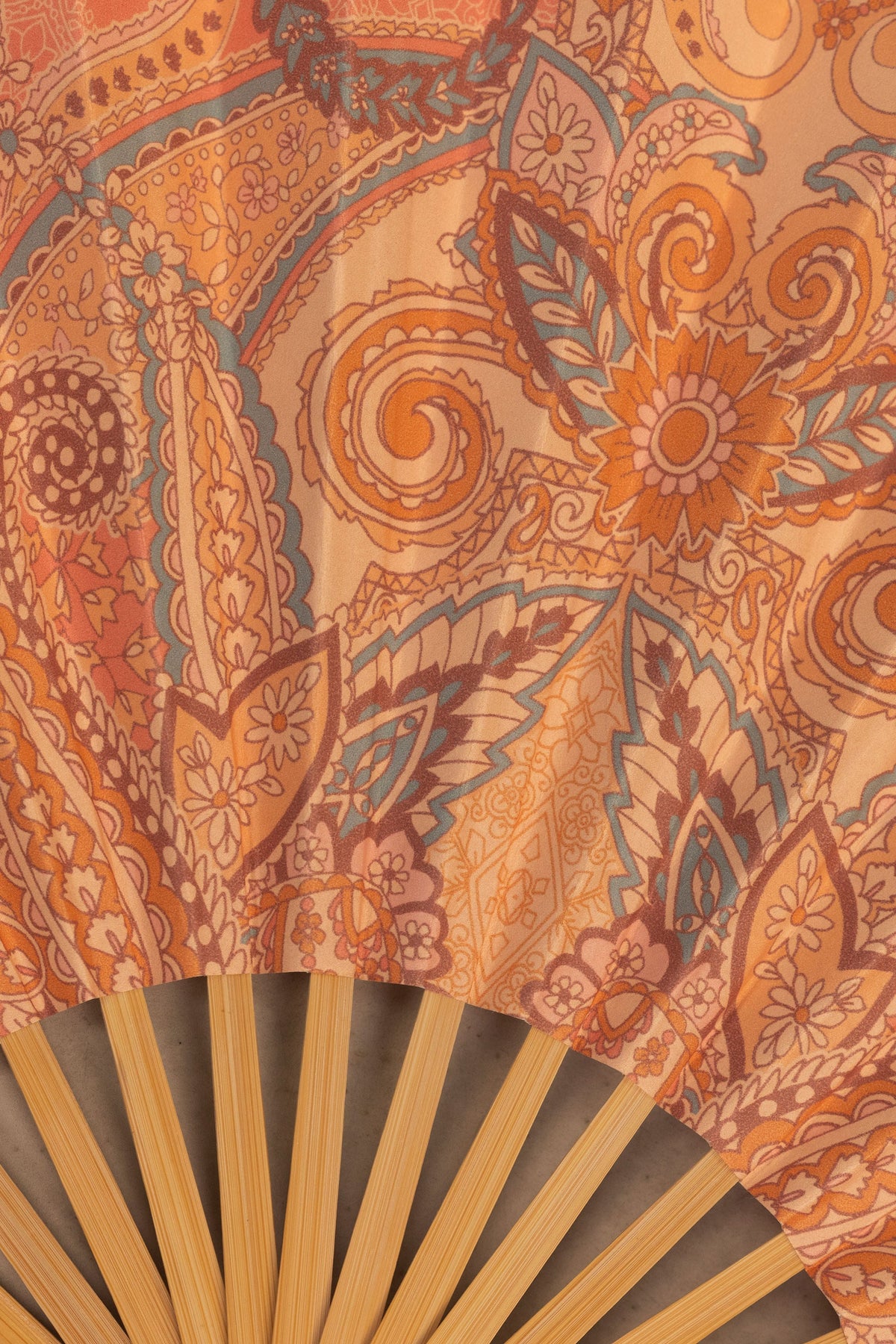 Chic Folding Hand Fan in Paisley Print