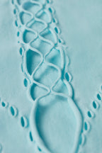Chic Lace-Up Halterneck Bodysuit in Ice Blue