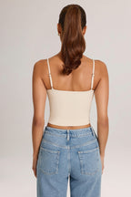 Chic Modal Scoop-Neck Tank Top in Ivory
