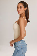 Chic Modal Scoop-Neck Tank Top in Ivory