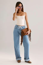 Chic Modal Scoop-Neck Tank Top in Ivory