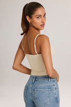 Chic Modal Scoop-Neck Tank Top in Ivory