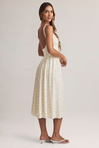 Chic Modal A-Line Midaxi Dress in Floral Print