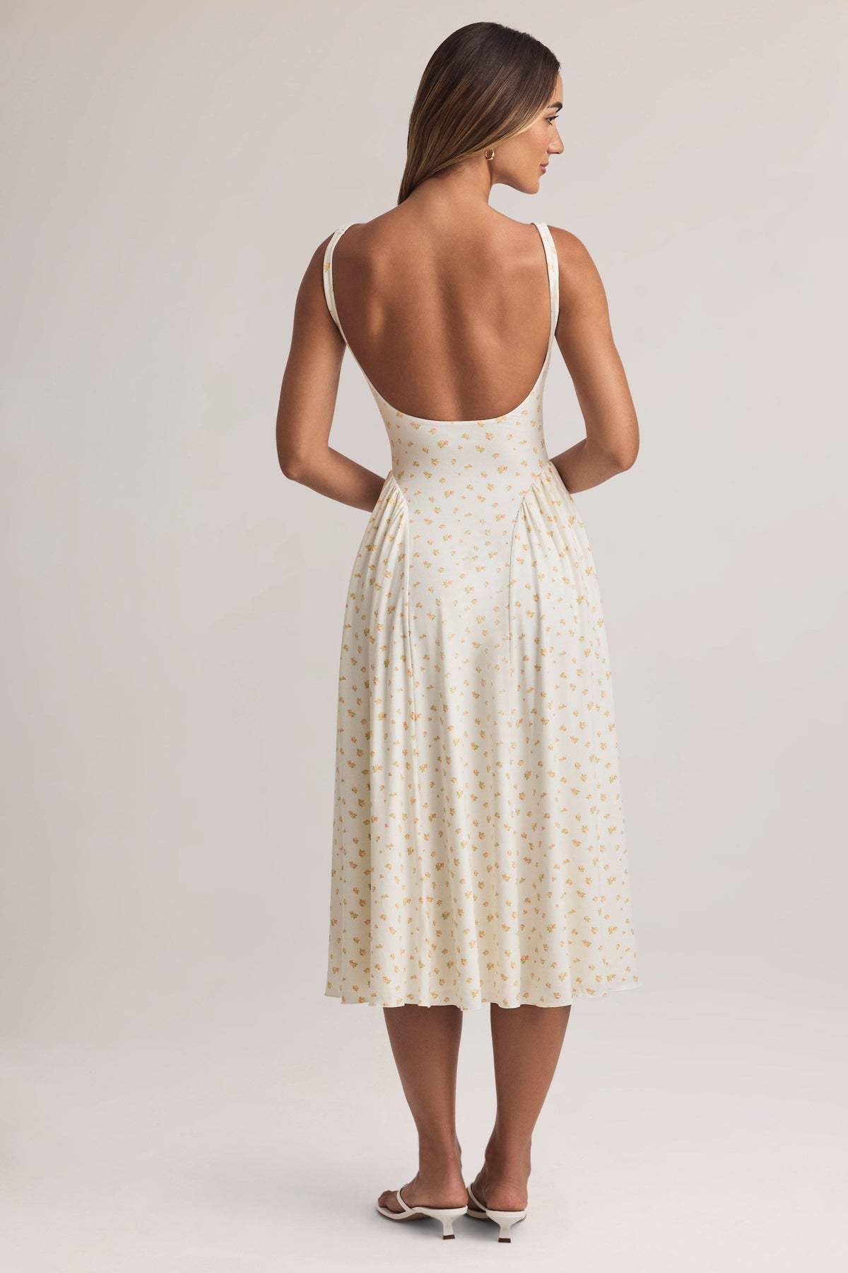 Chic Modal A-Line Midaxi Dress in Floral Print