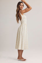 Chic Modal A-Line Midaxi Dress in Floral Print