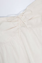 Chic Tie-Front Strapless Cotton-Poplin Crop Top in White
