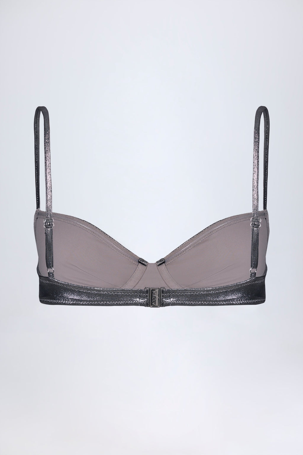 Chic Underwired Bikini Top in Silver