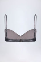 Chic Underwired Bikini Top in Silver