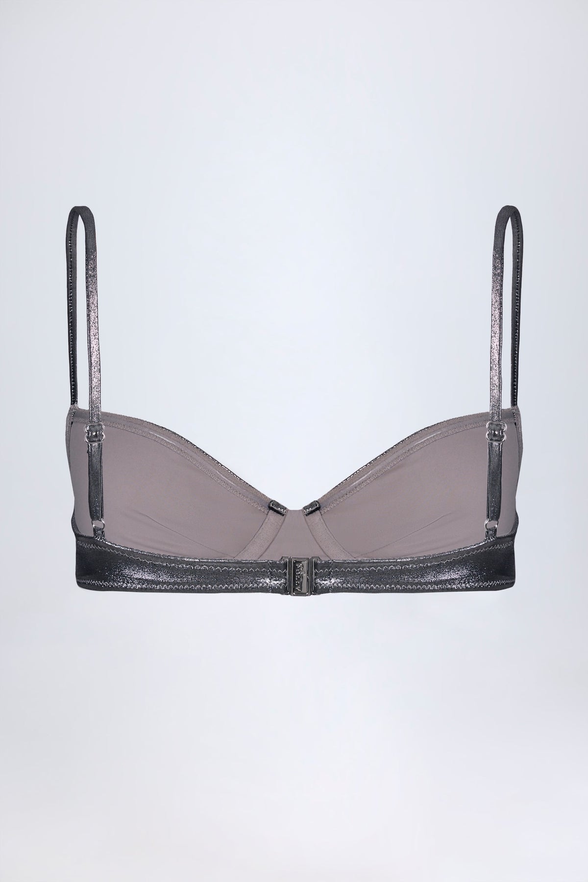 Chic Underwired Bikini Top in Silver