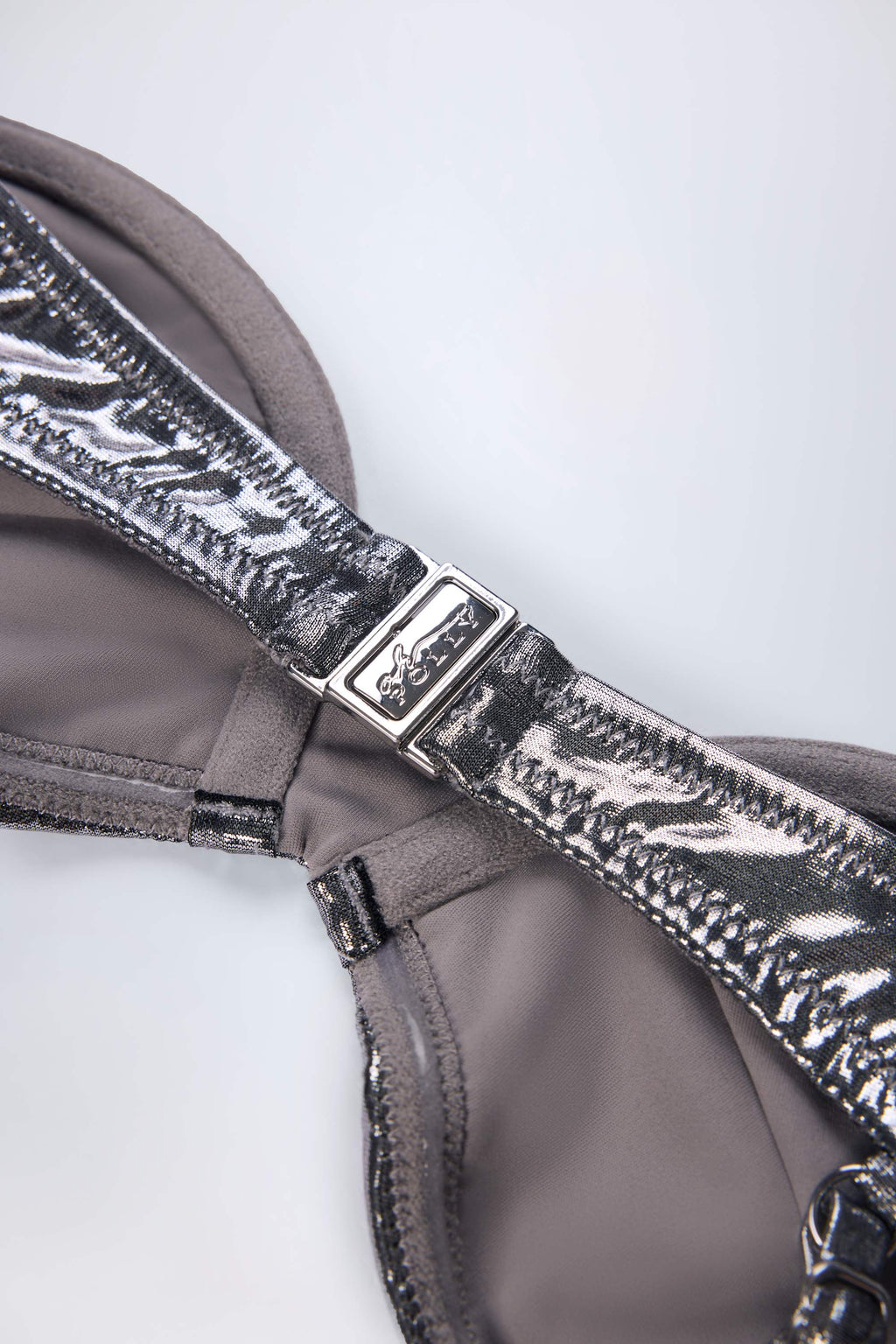 Chic Underwired Bikini Top in Silver