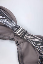 Chic Underwired Bikini Top in Silver