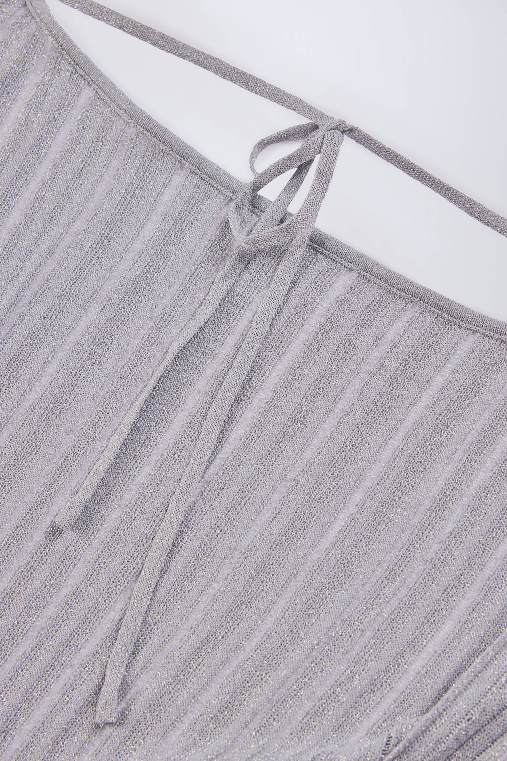 Chic Backless Batwing Mini Dress in Silver