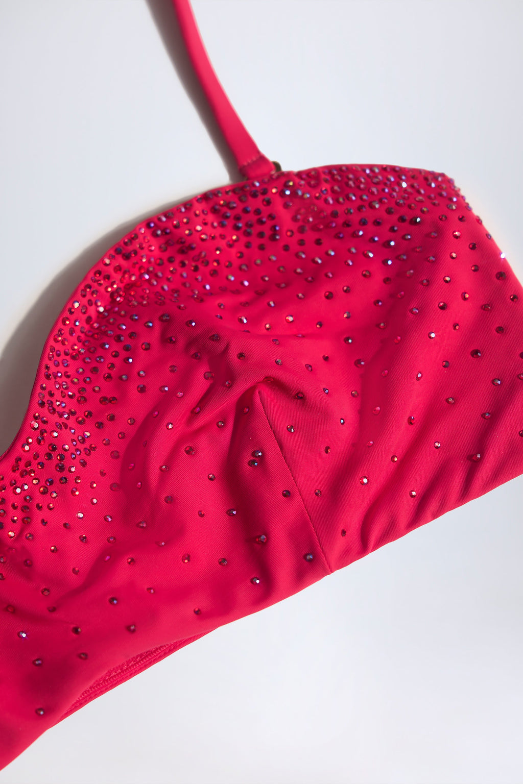 Chic Bandeau Bikini Top in Raspberry Pink