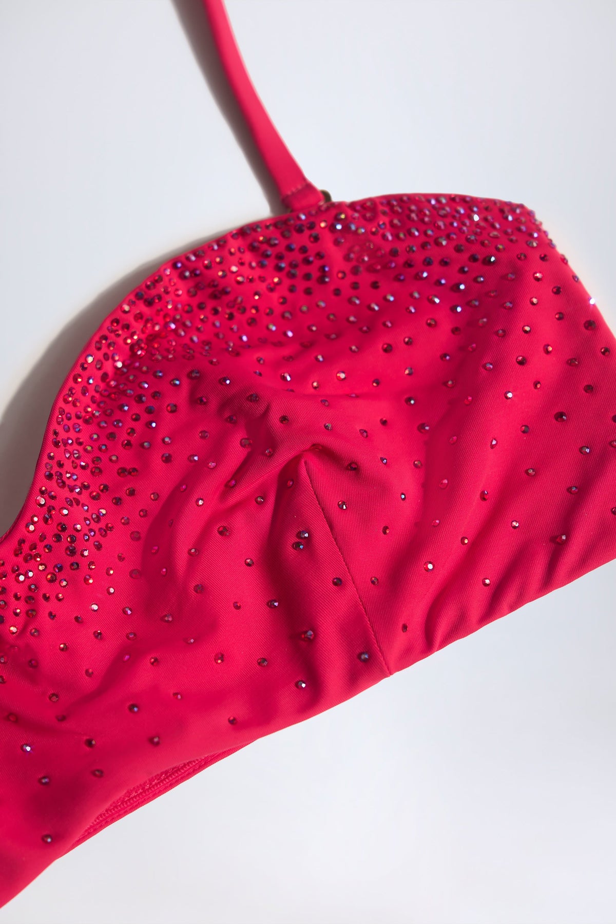 Chic Bandeau Bikini Top in Raspberry Pink