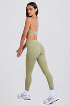 Chic High-Waist Leggings in Matcha