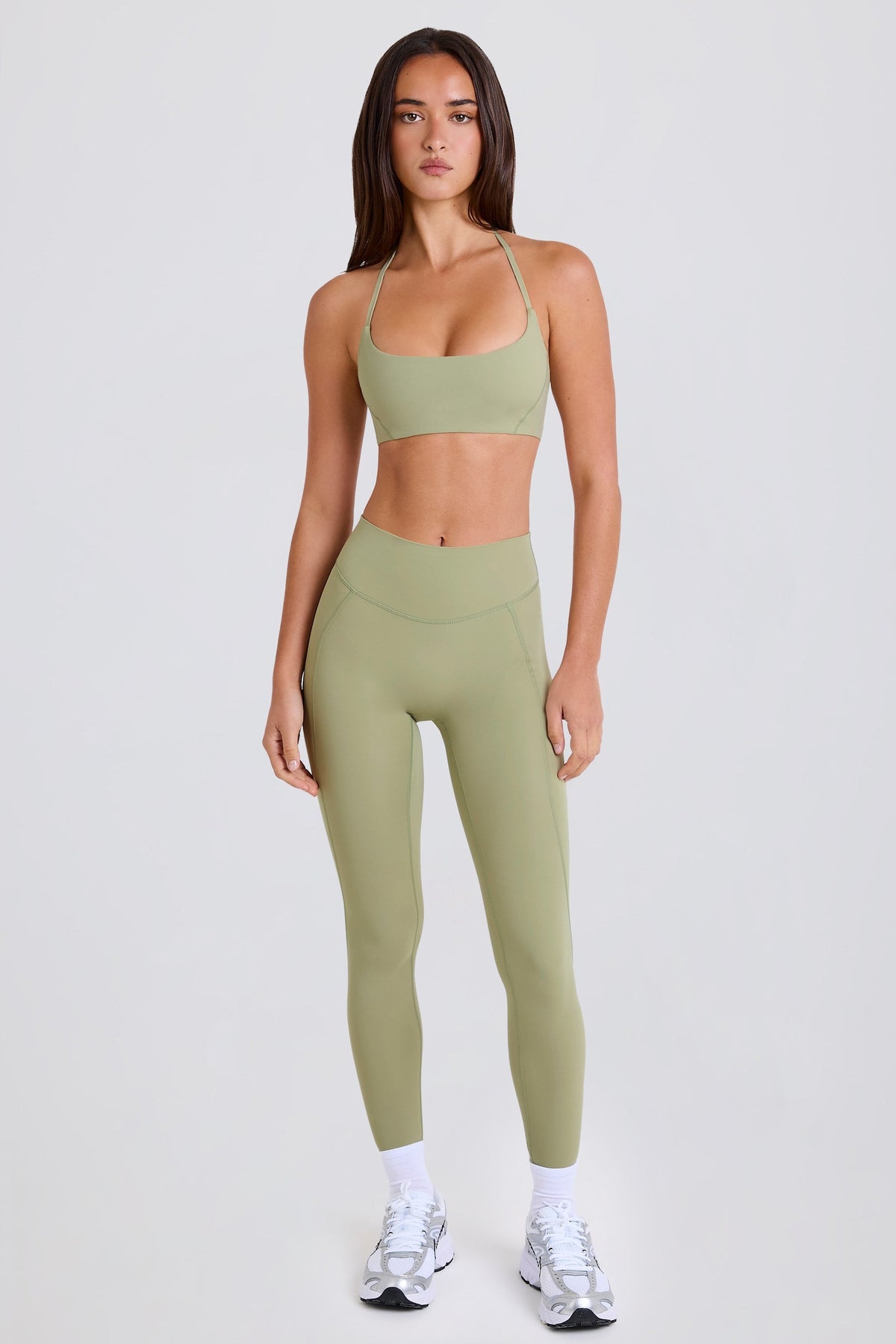Chic High-Waist Leggings in Matcha