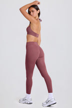 Chic High-Waist Leggings in Acai