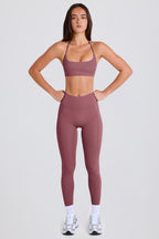 Chic High-Waist Leggings in Acai