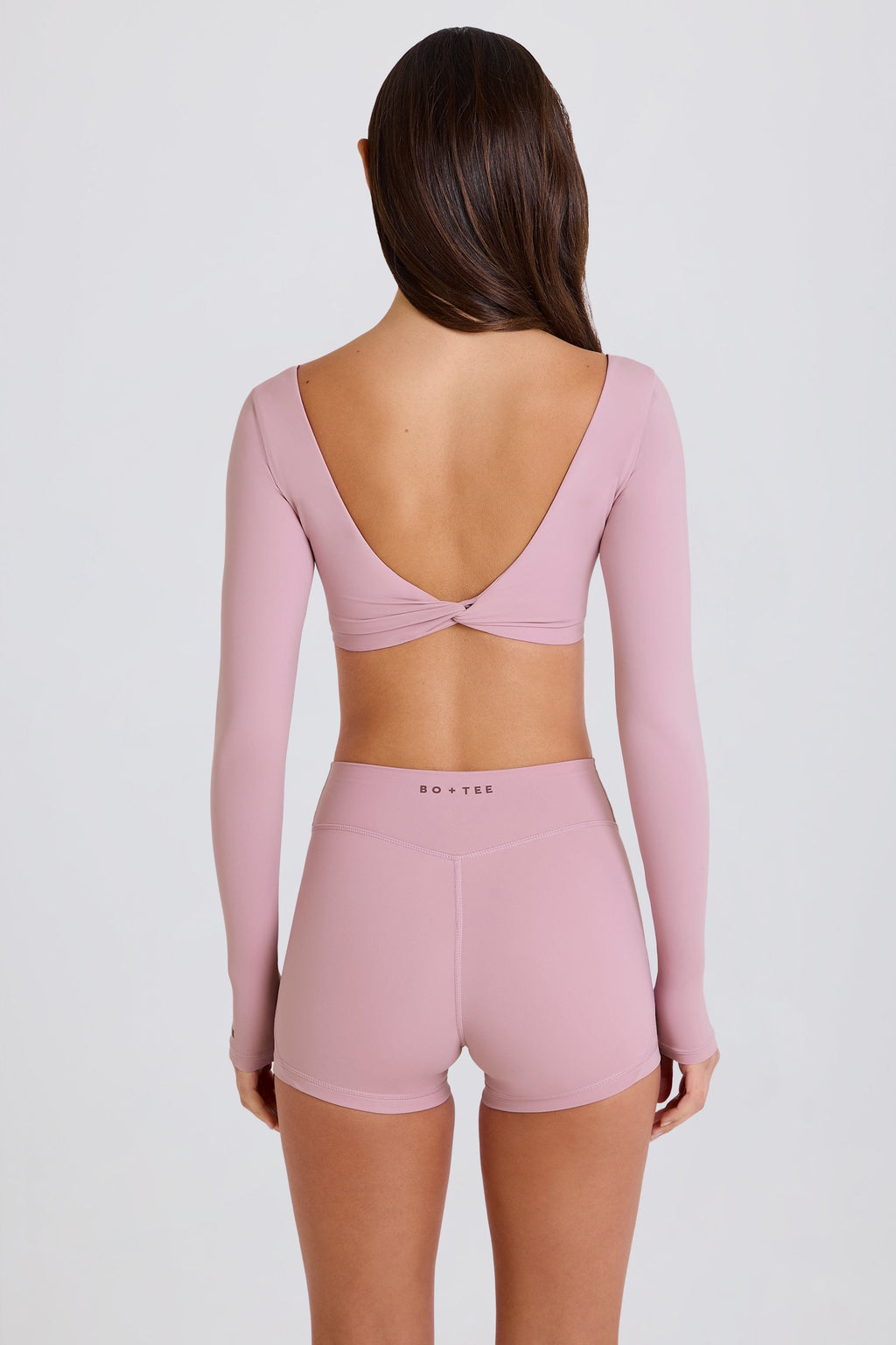 Chic High-Waist Mini Shorts in Mauve