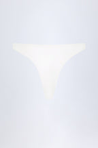 Chic Hardware-Detail Cheeky Bikini Bottoms in White